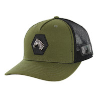 SM324 HORSE, TRUCKER DOUBLE SNAPABCK-OLIVE/BLACK