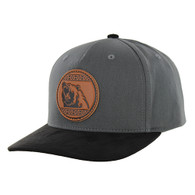 KSM654 NATIVE BEAR, COTTON WITH SUEDE VISOR-CHARCOAL/BLACK