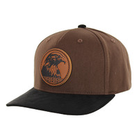 KSM655 NATIVE EAGLE,COTTON WITH SUEDE VISOR-BROWN/BLACK