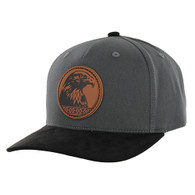 KSM655 NATIVE EAGLE,COTTON WITH SUEDE VISOR-CHARCOAL/BLACK