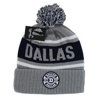 WB256 DALLAS , POM BEANIE - L GRAY/NAVY