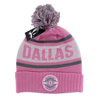 WB256 DALLAS , POM BEANIE - L PINK/L GRAY