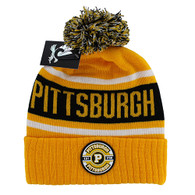 WB256 PITTSBURGH, POM BEANIE - GOLD/BLACK