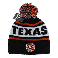 WB256 TEXAS, POM BEANIE - BLACK/T ORANGE