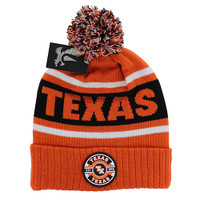 WB256 TEXAS, POM BEANIE - T ORANGE/BLACK