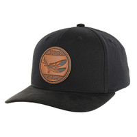 KSM656 NATIVE FEATHER,COTTON WITH SUEDE VISOR-BLACK/BLACK