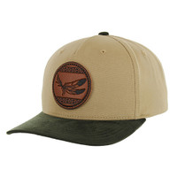 KSM656 NATIVE FEATHER,COTTON WITH SUEDE VISOR-KHAKI/OLIVE