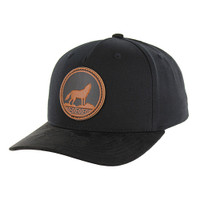 KSM657 NATIVE WOLF,COTTON WITH SUEDE VISOR-BLACK/BLACK