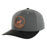KSM657 NATIVE WOLF,COTTON WITH SUEDE VISOR-CHARCOAL/BLACK
