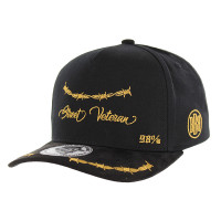 BBB001-13 STREET VETERAN SNAPBACK, COTTON WITH SUEDE, BLACK/BLACK