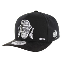 BBB002 THE DIVINE BLESSING SNAPBACK, COTTON WITH SUEDE, BLACK/BLACK