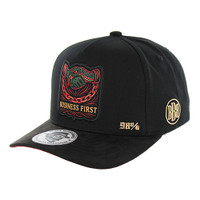 BBB015 BUSINESS FIRST SNAPBACK, COTTON WITH SUEDE, BLACK/BLACK