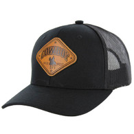 SM232 COWBOY, COTTON TRUCKER-BLACK/BLACK