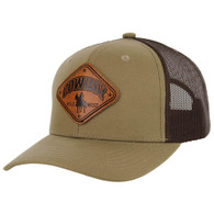 SM232 COWBOY, COTTON TRUCKER-KHAKI/BROWN