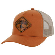 SM232 COWBOY, COTTON TRUCKER-BURNT ORANGE/KHAKI