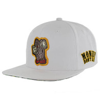 SM262 MONEY DON'T LIE, SNAPBACK-WHITE