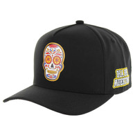 SM298 MEXICO SKULL DIA DE MUERTOS, SNAPBACK-BLACK