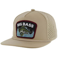 SM308 BIG BASS-1, PERFORATED WITH ROPE, SNAPBACK-KHAKI