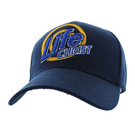 VM006 Life With Christ Velcro Cap (Solid Navy)