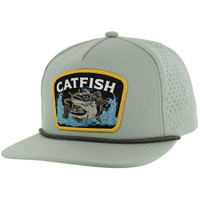 SM308 CATFISH, PERFORATED WITH ROPE, SNAPBACK-SAGE
