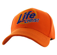 VM006 Life With Christ Velcro Cap (Solid Orange)