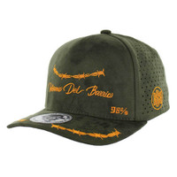 BBB001-22 VETERANO DEL BARRIO, SUEDE PERFORATED- OLIVE