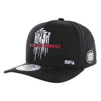 BBB017 BORN TO BE IMMORTAL , COTTON WITH SUEDE, BLACK/BLACK