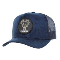 SM104 DEER , SUEDE TRUCKER - STEEL BLUE/ NAVY