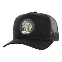SM104 COBRA , SUEDE TRUCKER - BLACK/BLACK