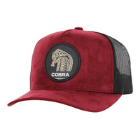 SM104 COBRA , SUEDE TRUCKER - BURGUNDY/ BLACK