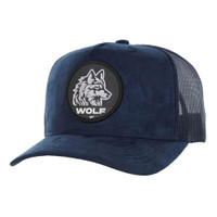 SM104 WOLF , SUEDE TRUCKER - STEEL BLUE/ NAVY