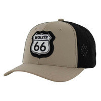 SM276 ROUTE 66 , HYDRO PERFORATED - KHAKI/BLACK