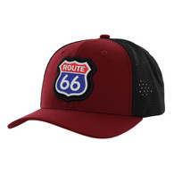 SM276 ROUTE 66 COLOR , HYDRO PERFORATED - BURGUNDY/BLACK
