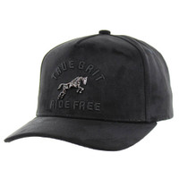 SM323 HORSE TRUE GRIT, SUEDE - BLACK