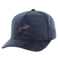 SM323 HORSE TRUE GRIT, SUEDE - NAVY