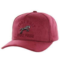 SM323 HORSE TRUE GRIT, SUEDE - BURGUNDY