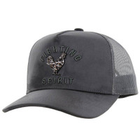 SM323 FIGHT SPIRIT, SUEDE TRUCKER - DARK GRAY