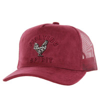 SM323 FIGHT SPIRIT, SUEDE TRUCKER - BURGUNDY