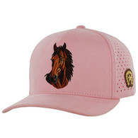 KSM340 HORSE, PERFORATED SUEDE - PINK