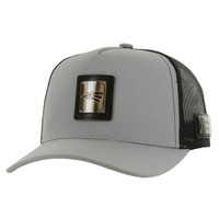 SM327 MEXICO EAGLE , METAL BADGE , TRUCKER - GRAY/BLACK