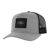 SM329 SUPREME , METAL BADGE , TRUCKER - GRAY/BLACK