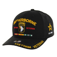JM-AR060 LICENSED U.S. ARMY 101ST AIRBORNE  VIETNAM VETERAN - BLACK