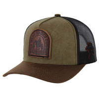 SM310 COWBOY , TRUCKER - OLIVE/BROWN