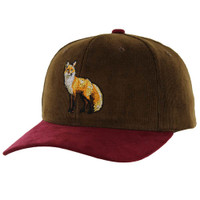 VM240 FOX , CORDUROY - BROWN/BURGUNDY