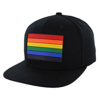 SM301 RAINBOW FLAG , RUBBER PATCH - BLACK
