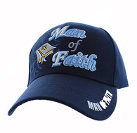 VM027 Man Of Faith Velcro Cap (Solid Navy)