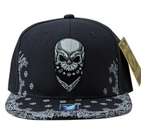 SM587 SKULL BANDANA  - BLACK