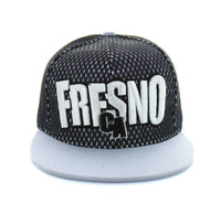 SM033 Fresno Hard Mesh Snapback Cap (Black & Light Grey)