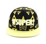 SM045 Super Snapback Cap (Black & Yellow)