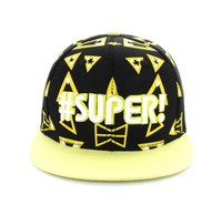 SM045 Super Snapback Cap (Black & Yellow)